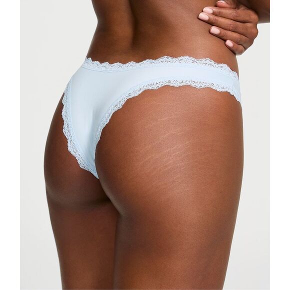 NWT- VICTORIAS SECRET LACE TRIMMED BRAZILIAN- size MEDIUM - Picture 2 of 3